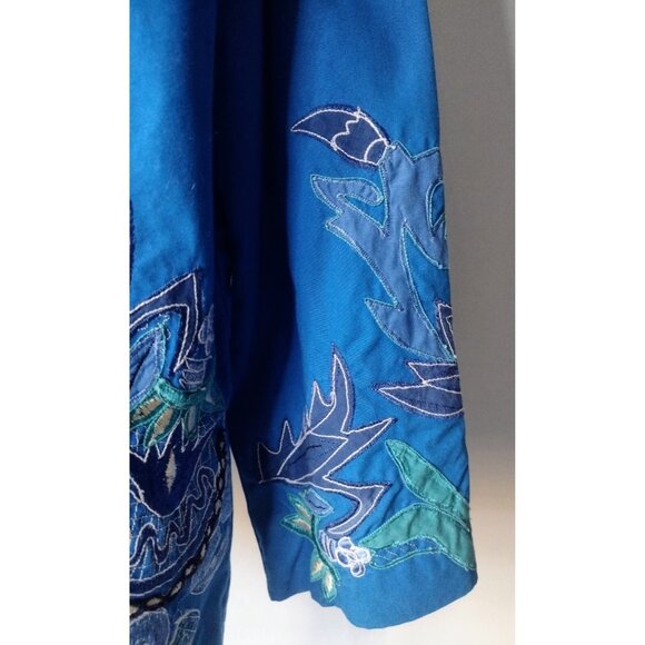Chicos Embroidered Jacket Cardigan Women's S Jardigan Artsy Button Up Floral - Picture 6 of 9